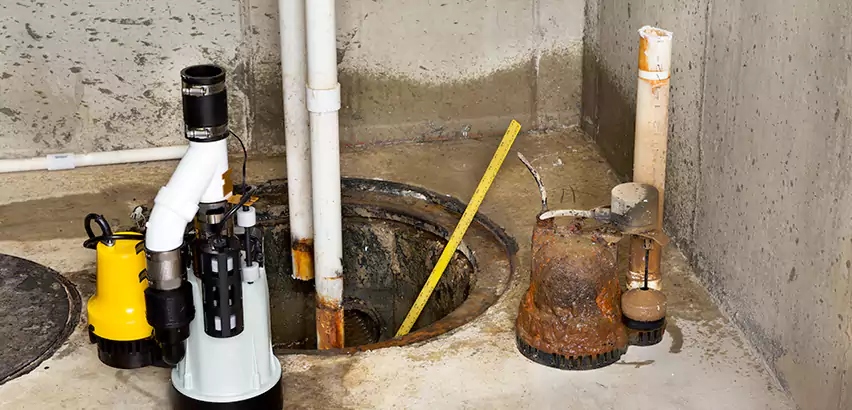 Installing Sump Pump in Finished Basement in Sayville, NY